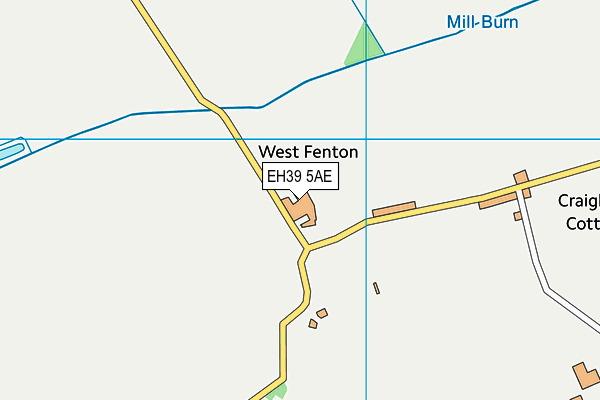 EH39 5AE map - OS VectorMap District (Ordnance Survey)