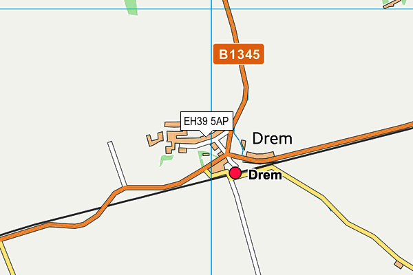 EH39 5AP map - OS VectorMap District (Ordnance Survey)