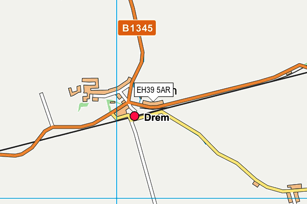 EH39 5AR map - OS VectorMap District (Ordnance Survey)