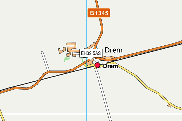 EH39 5AS map - OS VectorMap District (Ordnance Survey)