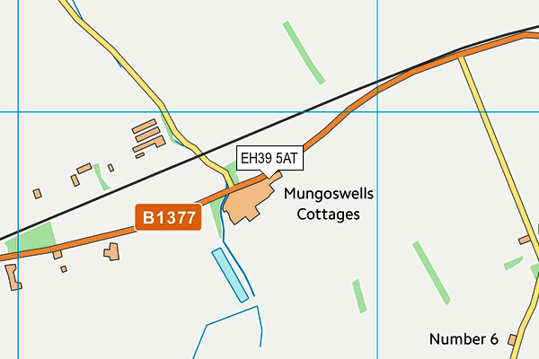 EH39 5AT map - OS VectorMap District (Ordnance Survey)