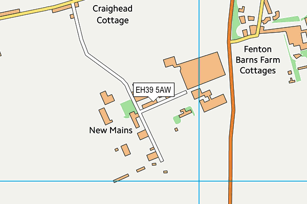 EH39 5AW map - OS VectorMap District (Ordnance Survey)