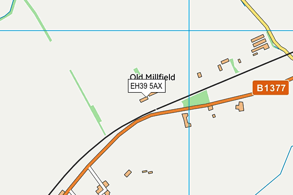 EH39 5AX map - OS VectorMap District (Ordnance Survey)