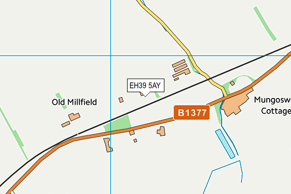 EH39 5AY map - OS VectorMap District (Ordnance Survey)