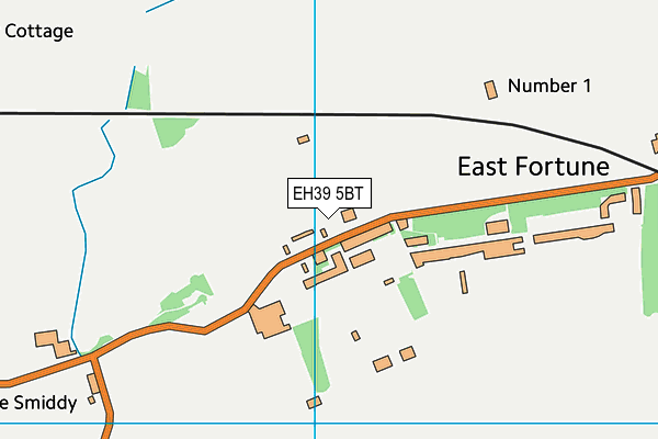 EH39 5BT map - OS VectorMap District (Ordnance Survey)