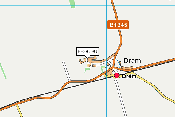 EH39 5BU map - OS VectorMap District (Ordnance Survey)