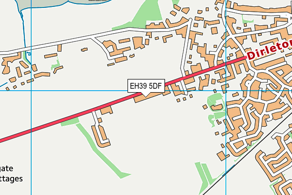 EH39 5DF map - OS VectorMap District (Ordnance Survey)