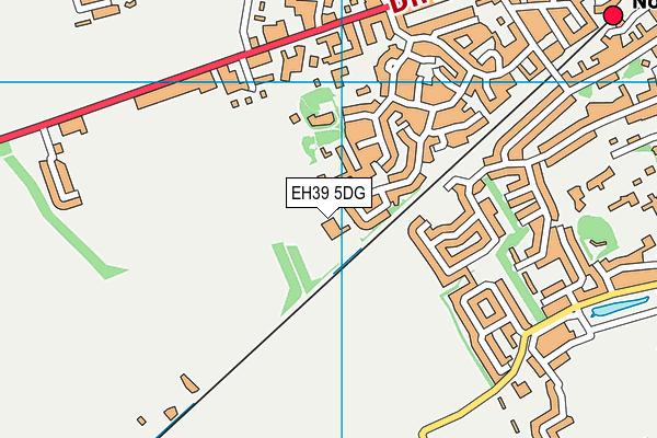 EH39 5DG map - OS VectorMap District (Ordnance Survey)