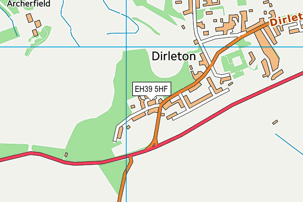 EH39 5HF map - OS VectorMap District (Ordnance Survey)