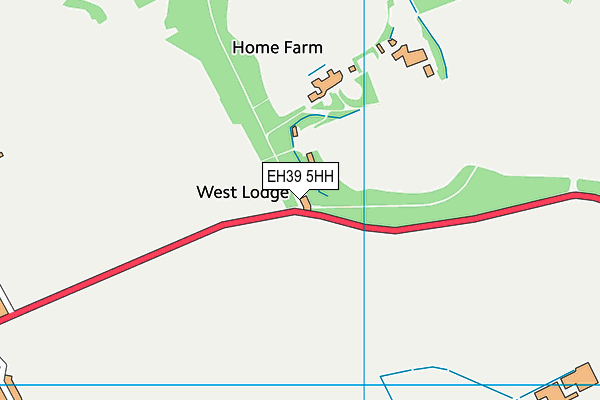EH39 5HH map - OS VectorMap District (Ordnance Survey)