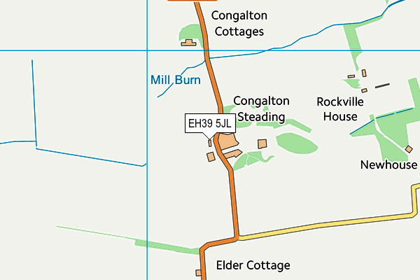 EH39 5JL map - OS VectorMap District (Ordnance Survey)