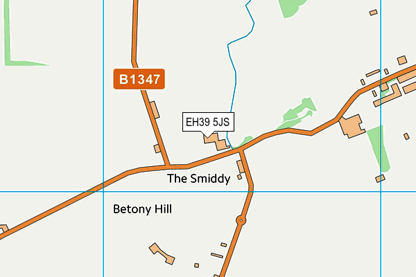 EH39 5JS map - OS VectorMap District (Ordnance Survey)