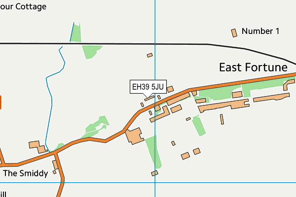 EH39 5JU map - OS VectorMap District (Ordnance Survey)