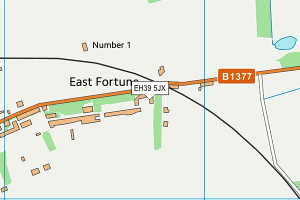EH39 5JX map - OS VectorMap District (Ordnance Survey)