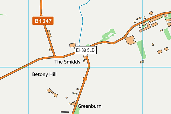 EH39 5LD map - OS VectorMap District (Ordnance Survey)