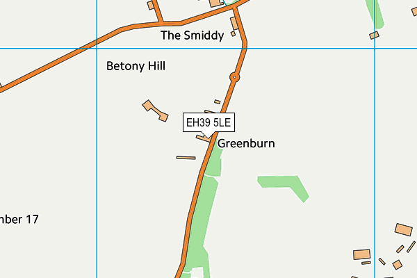 EH39 5LE map - OS VectorMap District (Ordnance Survey)