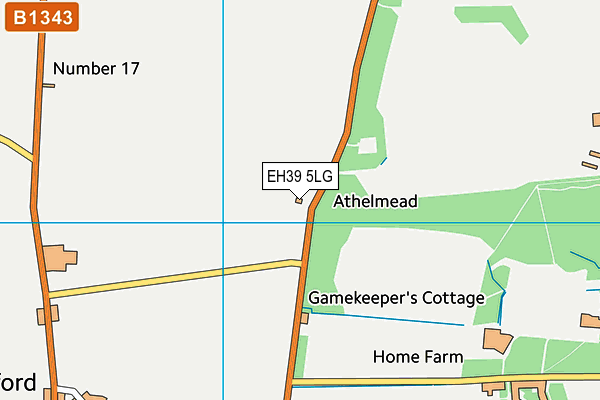 EH39 5LG map - OS VectorMap District (Ordnance Survey)