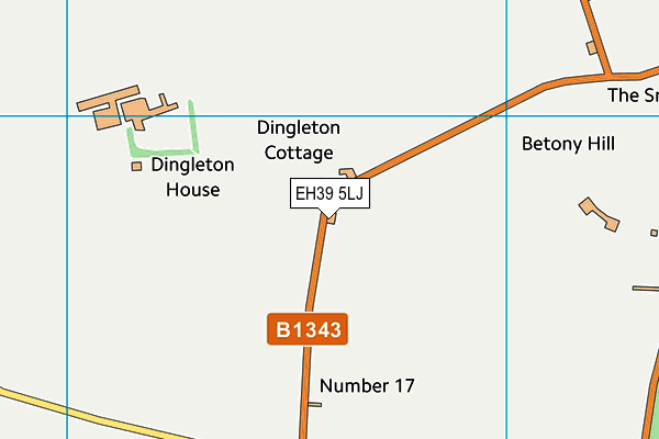 EH39 5LJ map - OS VectorMap District (Ordnance Survey)