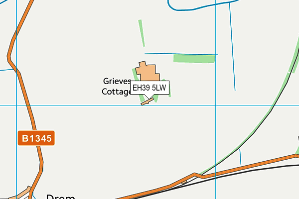 EH39 5LW map - OS VectorMap District (Ordnance Survey)