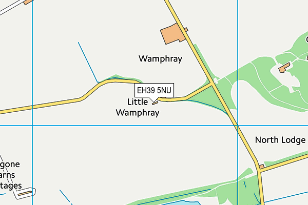 EH39 5NU map - OS VectorMap District (Ordnance Survey)