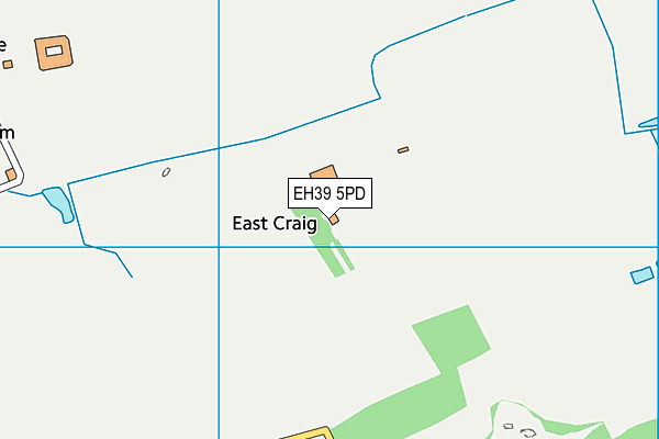 EH39 5PD map - OS VectorMap District (Ordnance Survey)