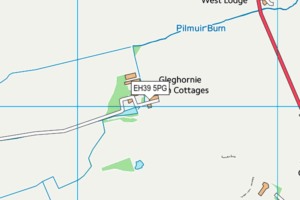 EH39 5PG map - OS VectorMap District (Ordnance Survey)