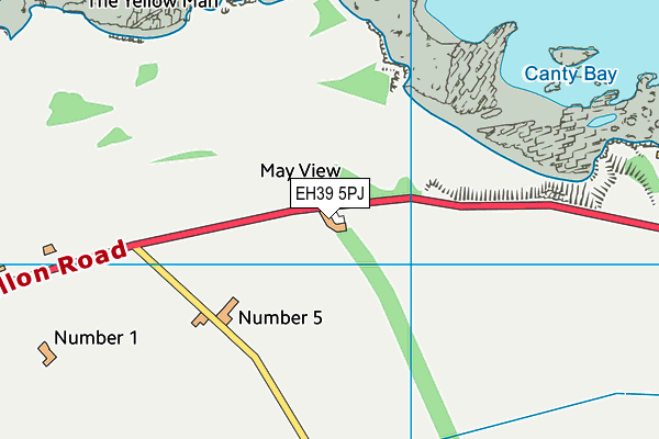 EH39 5PJ map - OS VectorMap District (Ordnance Survey)