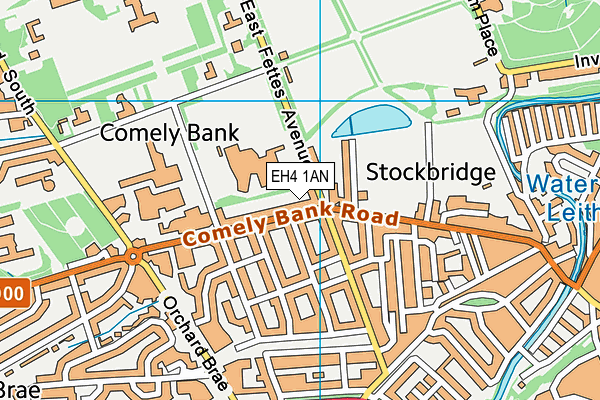 EH4 1AN map - OS VectorMap District (Ordnance Survey)