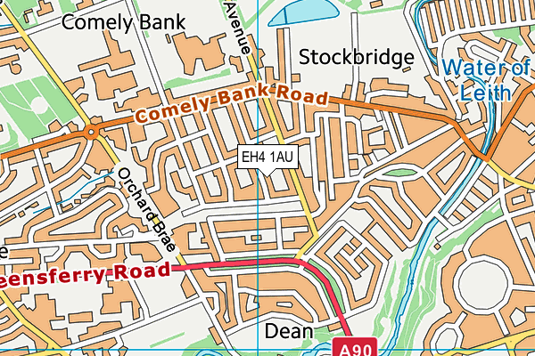 EH4 1AU map - OS VectorMap District (Ordnance Survey)