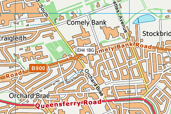 EH4 1BG map - OS VectorMap District (Ordnance Survey)