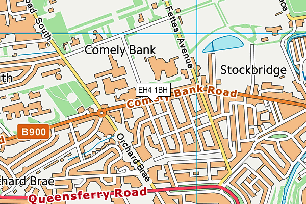 EH4 1BH map - OS VectorMap District (Ordnance Survey)