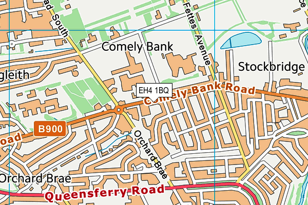 EH4 1BQ map - OS VectorMap District (Ordnance Survey)