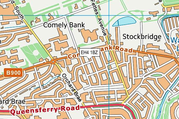 EH4 1BZ map - OS VectorMap District (Ordnance Survey)