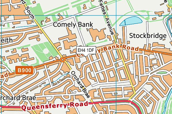 EH4 1DF map - OS VectorMap District (Ordnance Survey)