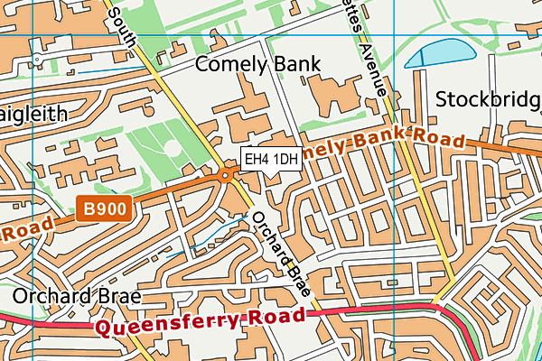 EH4 1DH map - OS VectorMap District (Ordnance Survey)