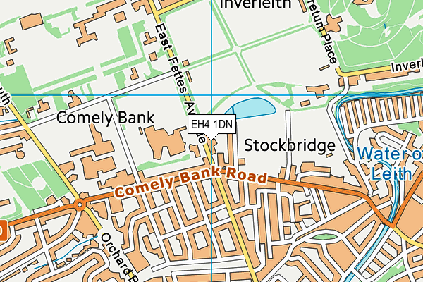 EH4 1DN map - OS VectorMap District (Ordnance Survey)