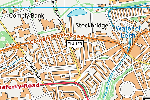 EH4 1ER map - OS VectorMap District (Ordnance Survey)
