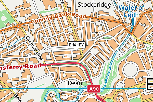 EH4 1EY map - OS VectorMap District (Ordnance Survey)