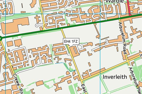 EH4 1FZ map - OS VectorMap District (Ordnance Survey)