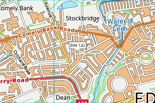 EH4 1JU map - OS VectorMap District (Ordnance Survey)
