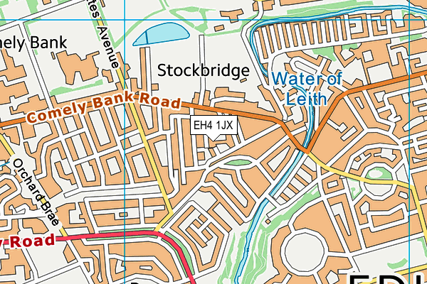 EH4 1JX map - OS VectorMap District (Ordnance Survey)
