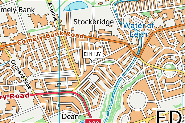 EH4 1JY map - OS VectorMap District (Ordnance Survey)