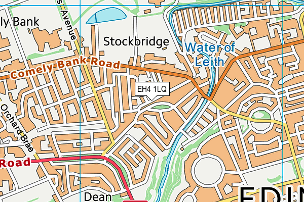 EH4 1LQ map - OS VectorMap District (Ordnance Survey)