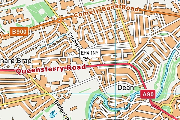 EH4 1NY map - OS VectorMap District (Ordnance Survey)