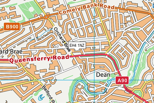 EH4 1NZ map - OS VectorMap District (Ordnance Survey)