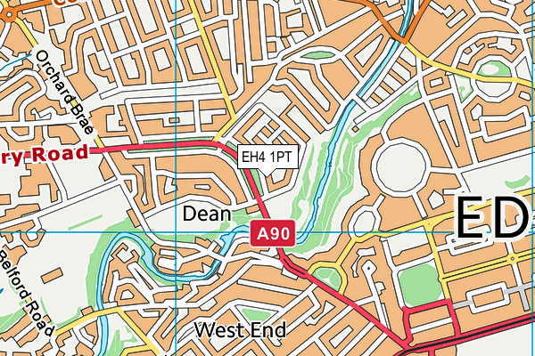 EH4 1PT map - OS VectorMap District (Ordnance Survey)