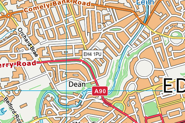 EH4 1PU map - OS VectorMap District (Ordnance Survey)