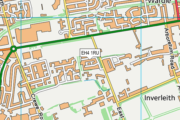 EH4 1RU map - OS VectorMap District (Ordnance Survey)