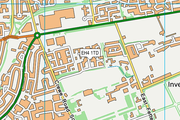 EH4 1TD map - OS VectorMap District (Ordnance Survey)