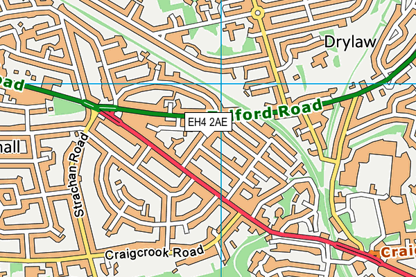 EH4 2AE map - OS VectorMap District (Ordnance Survey)